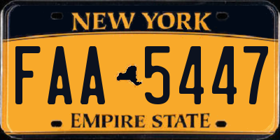 NY license plate FAA5447