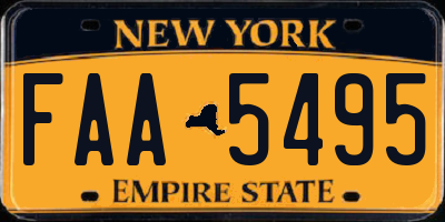 NY license plate FAA5495