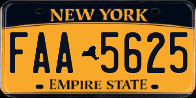 NY license plate FAA5625