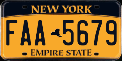 NY license plate FAA5679