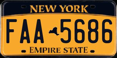 NY license plate FAA5686