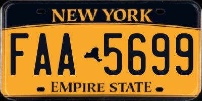 NY license plate FAA5699