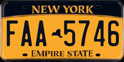 NY license plate FAA5746