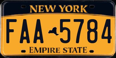 NY license plate FAA5784