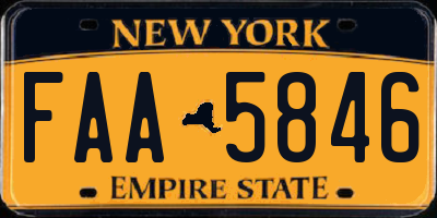 NY license plate FAA5846