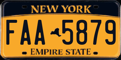 NY license plate FAA5879