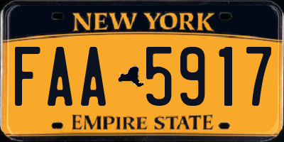 NY license plate FAA5917