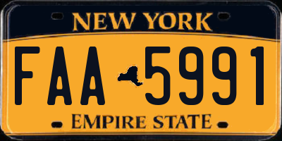 NY license plate FAA5991