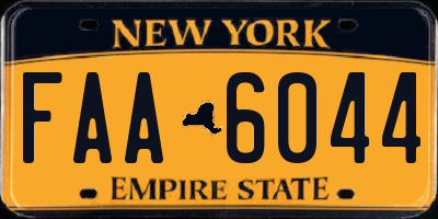 NY license plate FAA6044