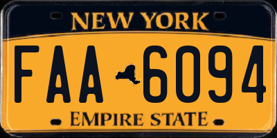 NY license plate FAA6094