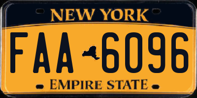 NY license plate FAA6096