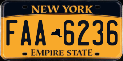 NY license plate FAA6236