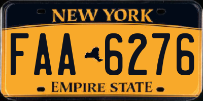NY license plate FAA6276
