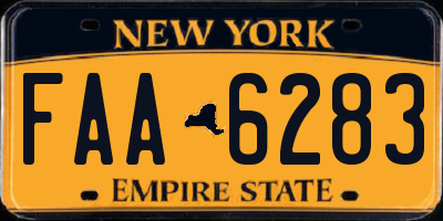 NY license plate FAA6283