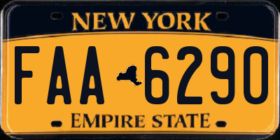 NY license plate FAA6290