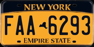 NY license plate FAA6293
