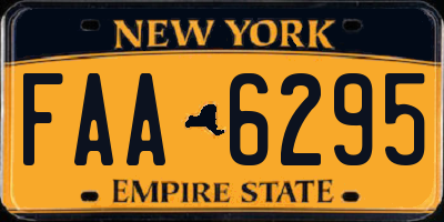 NY license plate FAA6295