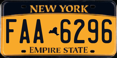 NY license plate FAA6296