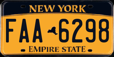 NY license plate FAA6298