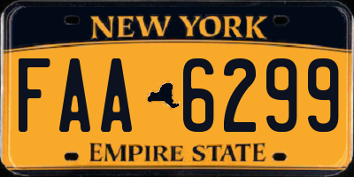 NY license plate FAA6299