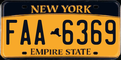 NY license plate FAA6369