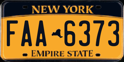 NY license plate FAA6373