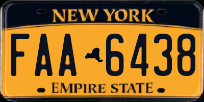 NY license plate FAA6438