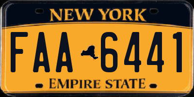 NY license plate FAA6441