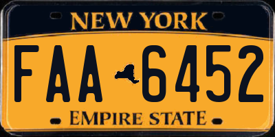 NY license plate FAA6452