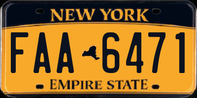 NY license plate FAA6471
