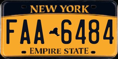 NY license plate FAA6484
