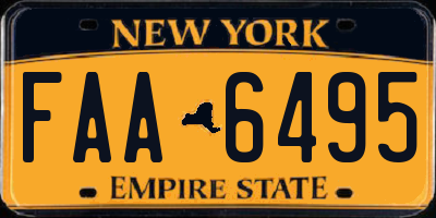 NY license plate FAA6495