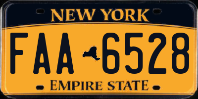 NY license plate FAA6528