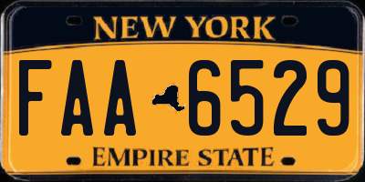 NY license plate FAA6529