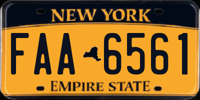 NY license plate FAA6561