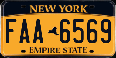 NY license plate FAA6569