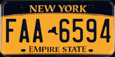 NY license plate FAA6594