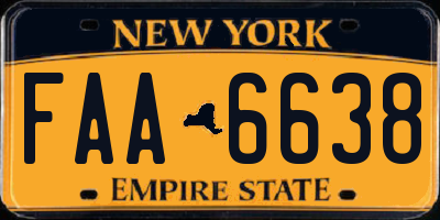NY license plate FAA6638