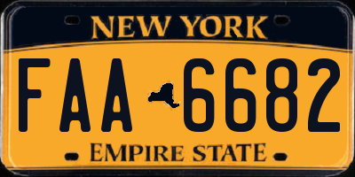 NY license plate FAA6682