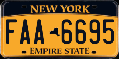NY license plate FAA6695