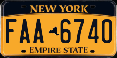 NY license plate FAA6740