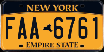 NY license plate FAA6761