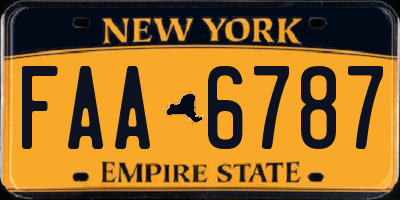 NY license plate FAA6787