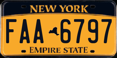 NY license plate FAA6797