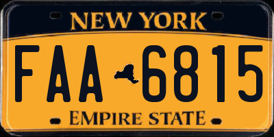 NY license plate FAA6815