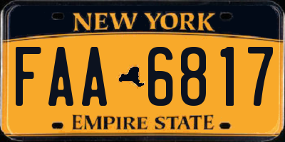 NY license plate FAA6817