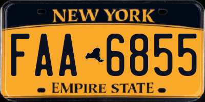 NY license plate FAA6855