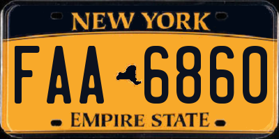 NY license plate FAA6860