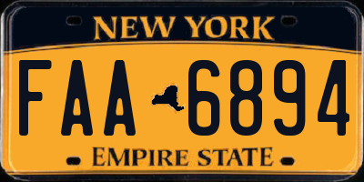 NY license plate FAA6894