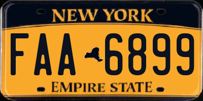 NY license plate FAA6899